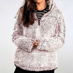 Wonder Nation quarter zip Sherpa pullover